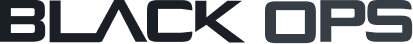 A sleek, modern Black Ops Market logo in black and white, with a shield and monero coin, futuristic cyberpunk style, PNG format, transparent background